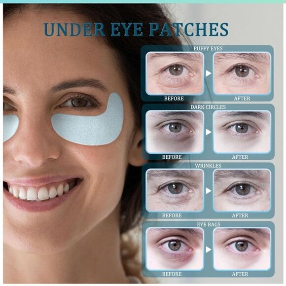 New! Under Eye Patches for Dark Circles, Eye Mask Gel - Reduce Puffiness & Lines - Picture 3 of 9